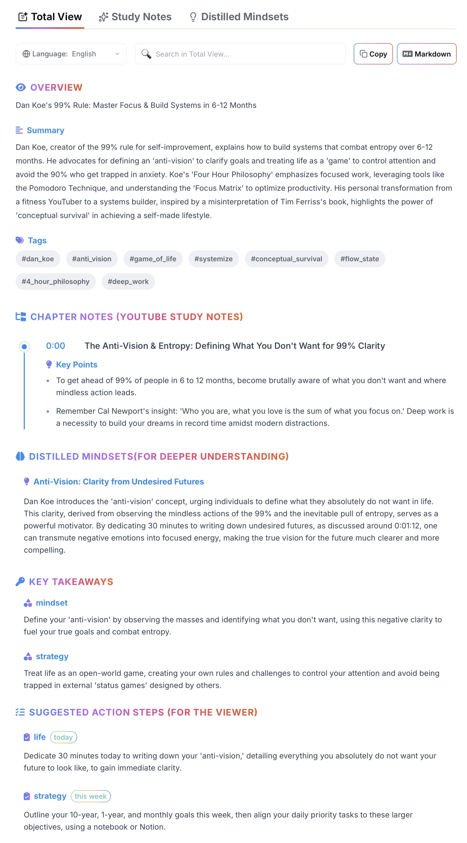 AI-Distilled YouTube Notes (Signal)